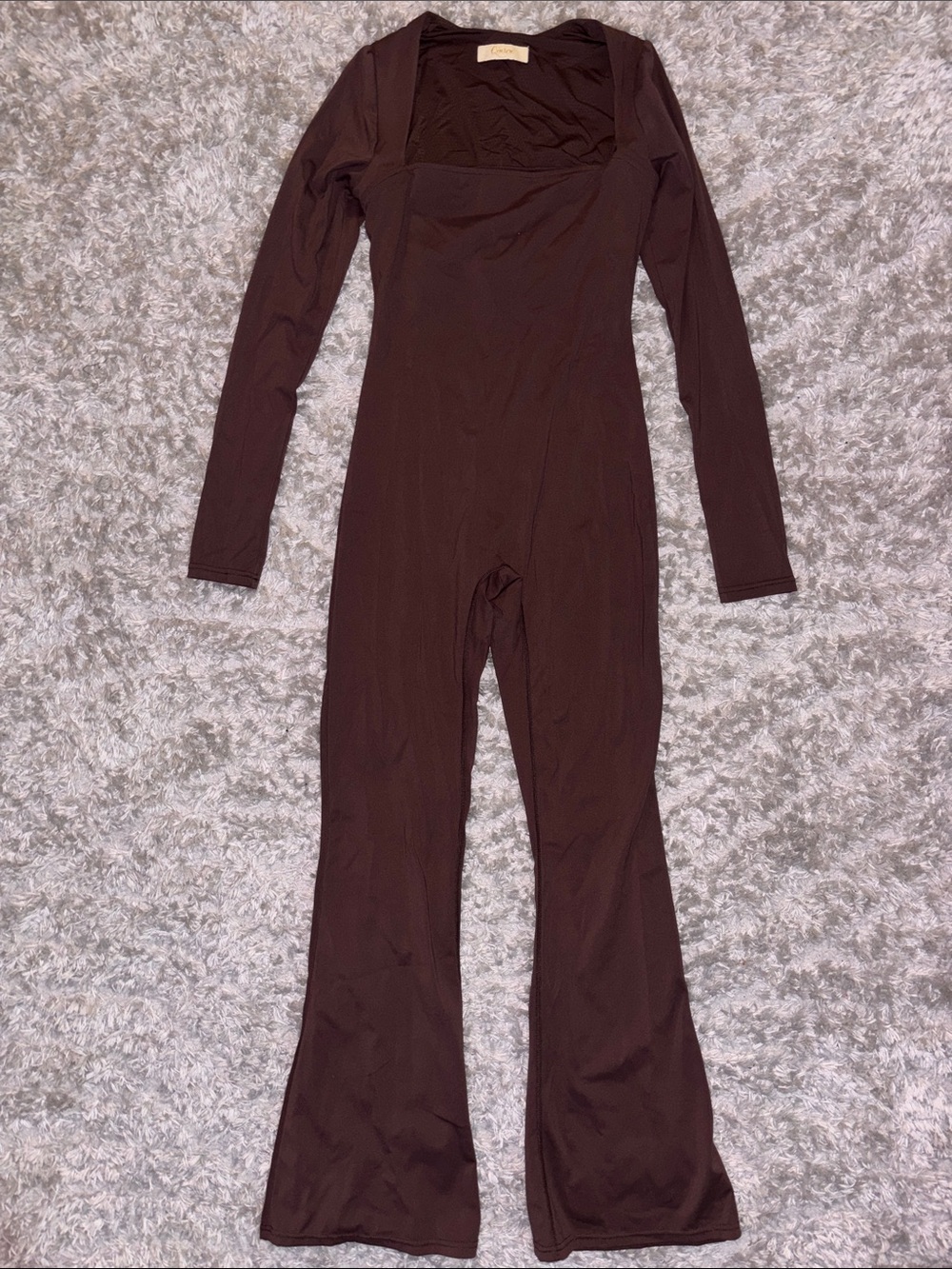 Long Sleeve Brown Jumpsuit Romper